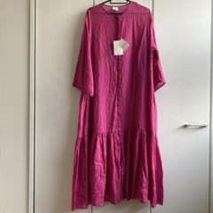 アンビデックス　ふんわりピンク　ロング丈ワンピース　ラミー Spick & Span ラミー混 ロングワンピース ピンク - メルカリ