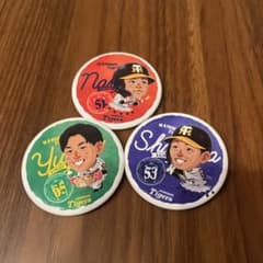 阪神タイガース マッカーノーズ缶バッジ 3個セット 中野拓夢 湯浅京己 島田海吏のサムネイル