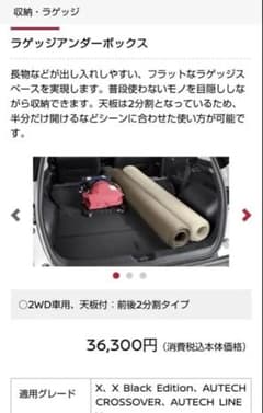 【未使用】　日産　ノート　オーラ　ラゲッジアンダーボックス　E13 FE13のサムネイル