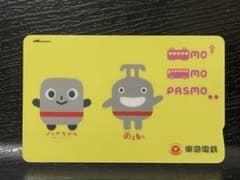 【使用可能】美品 東急電鉄 PASMO ノッテちゃん のるるん 光るパスケース付のサムネイル
