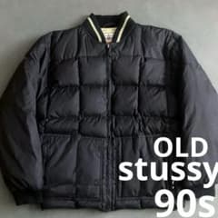 90s OLD STUSSY リブライン　ダウンジャケットvintage
