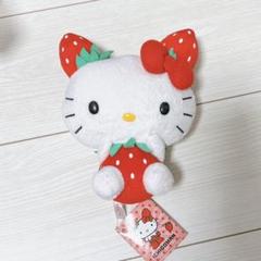美品】サンリオ ハローキティ イチゴマン ぬいぐるみ マスコット