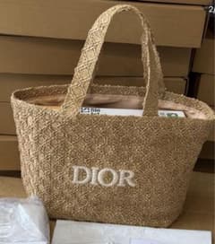 ストロートートバッグ　DIOR ディオール ギフト肩掛け 刺繍手提げのサムネイル