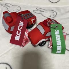 トミカ　ぬいぐるみ キーホルダー　ポンプ車　消防　消防指揮者　キッズ　2点セット