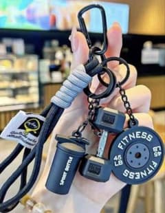ジムキーホルダー　ダンベル　ドリンクのサムネイル