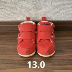 ASICS SUKU2アミュレファースト MS 13.0cm レッド／ホワイトのサムネイル