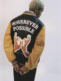 ZARA レザー スタジャン ボンバージャケット ブラック イエローのサムネイル