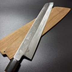 高鳳 切付包丁 青鋼 270mm 紋鍛錬 鞘付き 研ぎ済み - メルカリ
