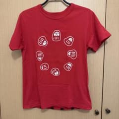OJICO だるま柄 半袖Tシャツ レッドのサムネイル