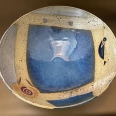 青色 ブルー 骨董品 装飾的 陶器ボウル 2-57 - メルカリ