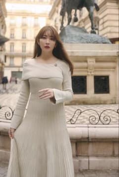 herlipto La Lueur Knit Dress ecru - メルカリ