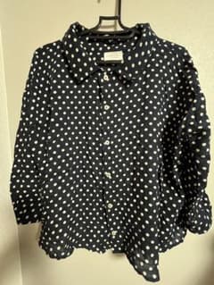 CUORE STORE ネイビー ドット柄シャツのサムネイル