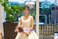 ゆうめろ様専用　ウエディングドレス　ベール　グローブ　ビスチェ　結婚式　レースのサムネイル