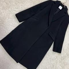 美品 UNITED TOKYO カシミヤ混チェスターコート 2 ロングコート M UNITED TOKYO チェスターコート ブラック 2 キレイめ カシミア混