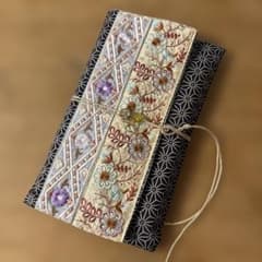 御朱印帳ケース インド刺繍×麻の葉柄 世界に一つだけの可愛いケースのサムネイル