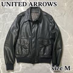 ユナイテッドアローズ ラムレザー A-2 フライトジャケット ブラック M m72900634532_1.jpg?1757176653