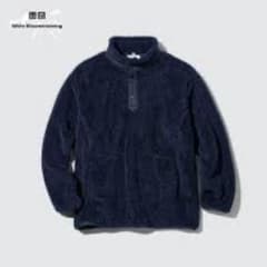 美品 ユニクロ ホワイトマウンテニアリング フリースプルオーバー ネイビー XLのサムネイル