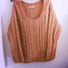 ［再出品］レトロガール＊橙色厚手ニットのサムネイル