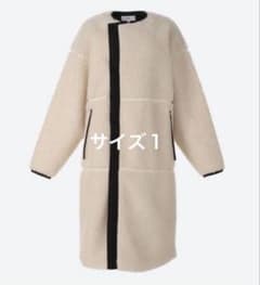 HYKE ベージュ ボア ロングコート サイズ1 - メルカリ