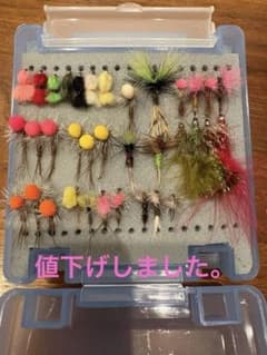 フライフィッシング 毛鉤 (65本)大量セット ケース付きのサムネイル