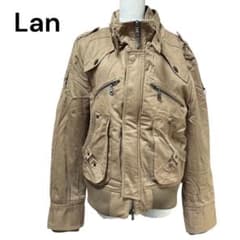 Lan 안솜들이 밀리터리 봄버 재킷 L 베이지 카키 포켓