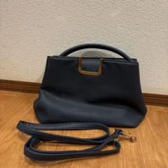 2way ショルダーバッグ ネイビー ゴールド金具のサムネイル
