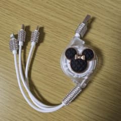【新品】ミッキー 3in1充電 充電ケーブルのサムネイル