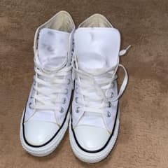 CONVERSE ALL STAR ホワイト ハイカットスニーカー　天然皮革のサムネイル