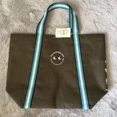 アニヤハインドマーチ ユニバーサルバッグ エコバッグ カーキ×スカイ