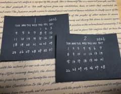2027年 超シンプル☆A7卓上カレンダー♪2個セットのサムネイル