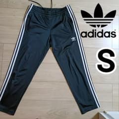 アディダス 黒 ファイヤーバード トラックパンツ ジャージ下 人気 メンズS