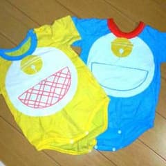 ドラえもん＆ドラミちゃん 半袖 ロンパースセット♥のサムネイル