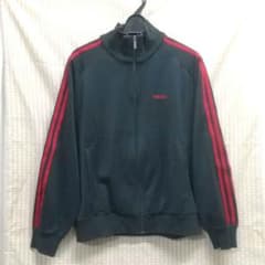 [10%OFF]90s00s adidasアディダス トラックジャケット黒×赤Mのサムネイル