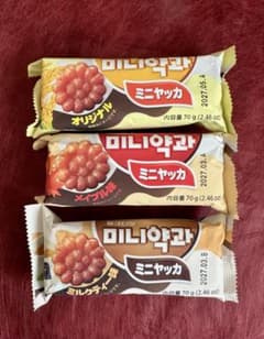 韓国菓子ミニヤッカ 3種セット 《オリジナル メイプル ミルクティー》70g×3のサムネイル