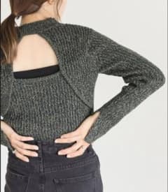 【セレクトモカ】バックオープンリブニットのサムネイル