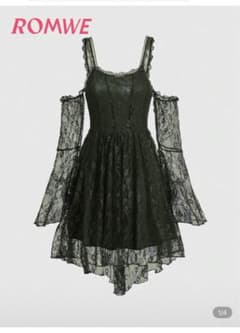 ROMWE オリーブグリーン レースドレスのサムネイル