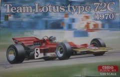 エブロ製　ゴールドリーフ　チームロータス72C（１９７０）　1/20　プラモデル エブロ製 ゴールドリーフ チームロータス72C（1970） 1/20