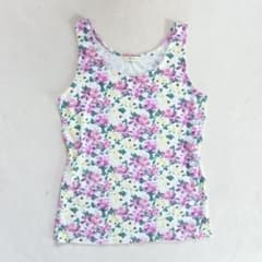 shelney 花柄コットンタンクトップ