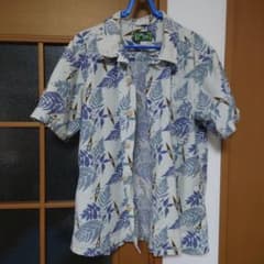 【古着】mont-bell　アロハシャツ　カヌー　Ｌサイズのサムネイル