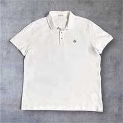 MONCLER MAGLIA ロゴ ワッペン トリコ ホワイト ポロシャツ - メルカリ