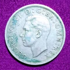 영국 고전 1948년 하프 크라운 동전 조지 6세