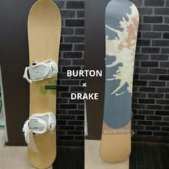 BURTONスノーボード　DRAKEビンディング　２点セット　初心者　ファースト BURTONスノーボード DRAKEビンディング 2点セット 初心者 ファースト