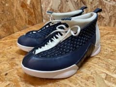 美品 ナイキ 881429-400 エアジョーダン15 レトロ オブシディアン