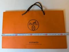 HERMES 헤르메스 쇼퍼 종이 가방 큰 크기 오렌지 마차 선물