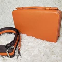 極美品　Kiefer neu キーファーノイ ショルダーバッグ モデナ　オレンジのサムネイル