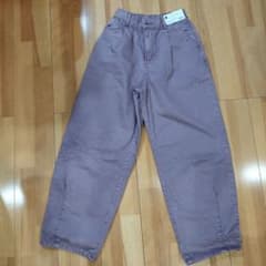 【GU】GIRLS　バレルレッグジーンズJR Lサイズ160のサムネイル