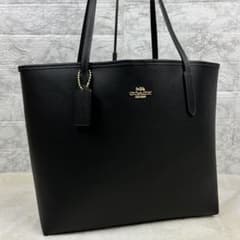 状態／現行モデル】 コーチ トートバッグ シティ レザー シボ革 A4 黒