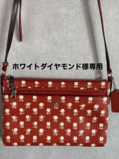 コーチ　coach ショルダーバッグ　斜めがけ　花柄　カーマインのサムネイル