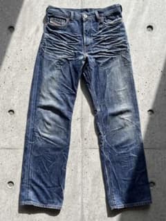 DIESEL デニムパンツ インディゴ 立体ヒゲ加工　archive y2kのサムネイル
