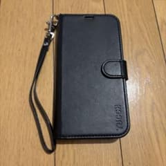 TUCCH iPhone17用 手帳型ケース ブラック ストラップ付きのサムネイル
